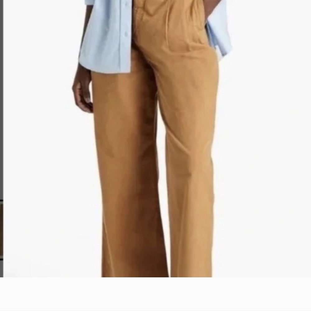 Frame Khaki/Mustard Wide-Leg Trousers EUC